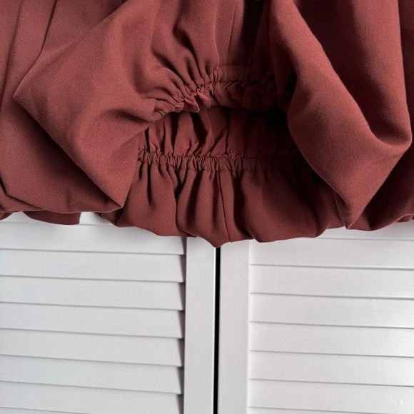 Anthropologie Maeve Pleated Bubble Skirt Size XXS in Brown/Chocolate NEW - Picture 7 of 11